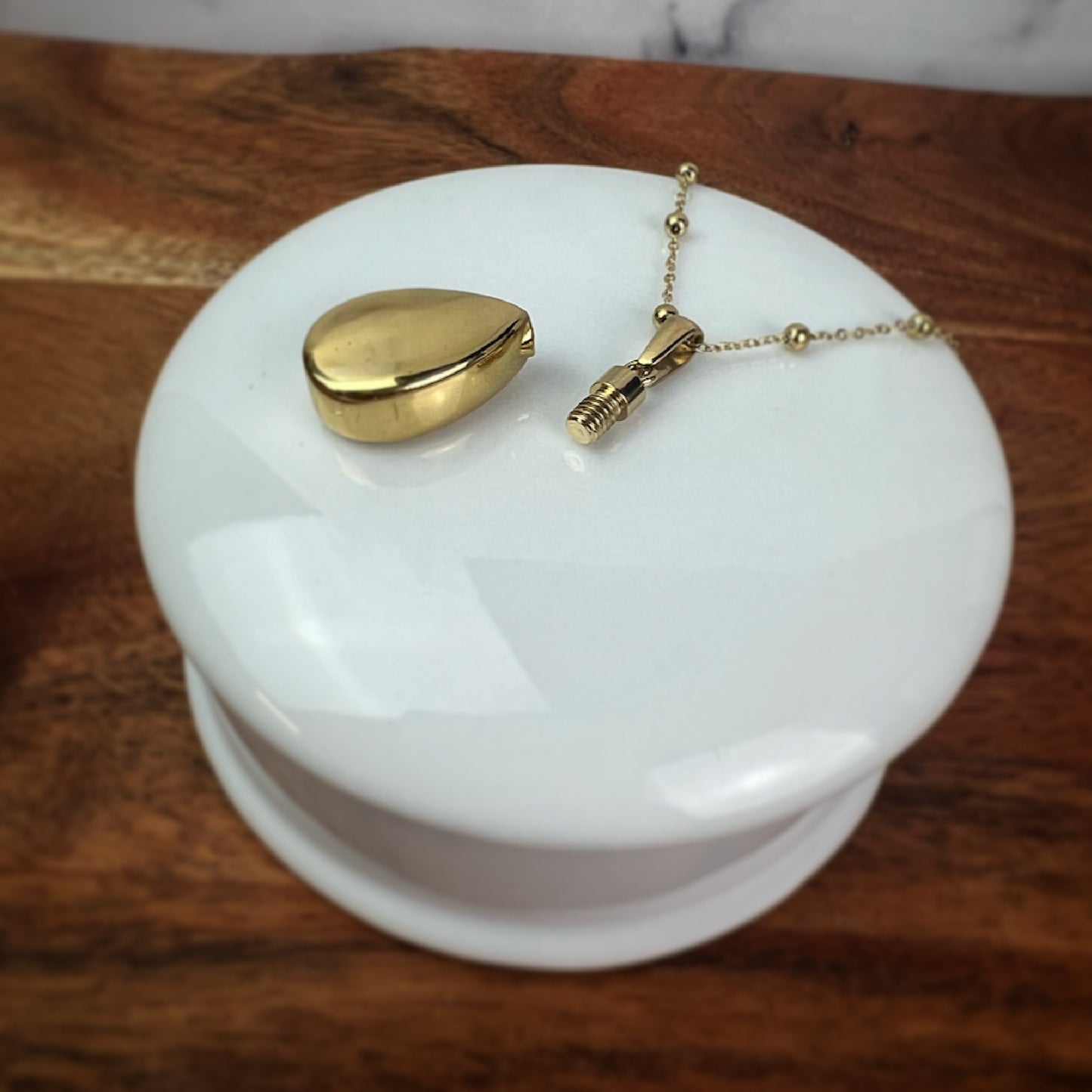 Cremation Urn Necklace | Memorial Jewelry Keepsake | Teardrop Pendant