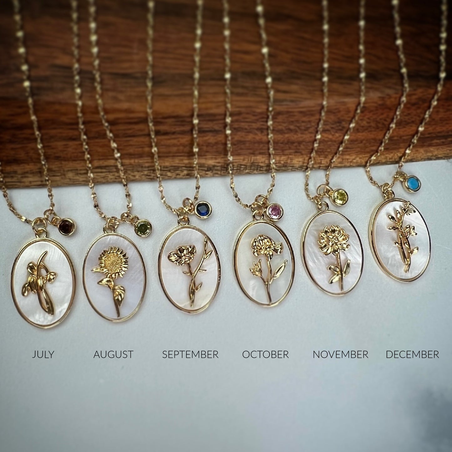 Custom Birth Month Flower Necklace with Infused Breast Milk or Ashes into theBirth Month Stone | Personalized New Mom Necklace | Memorial Jewelry