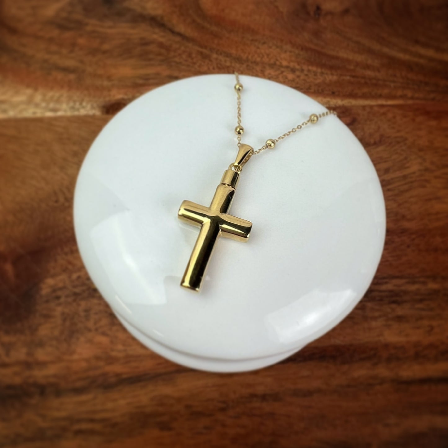 Cremation Urn Necklace | Memorial Jewelry Keepsake | Cross Pendant