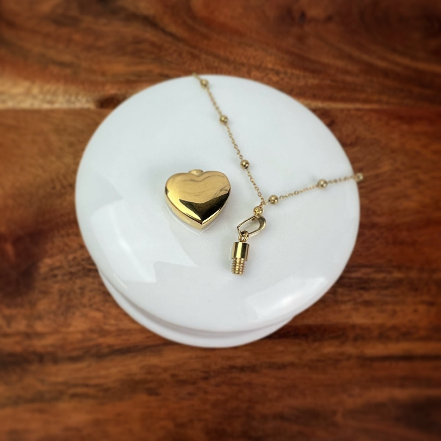 Cremation Urn Necklace | Memorial Jewelry Keepsake | Heart Pendant