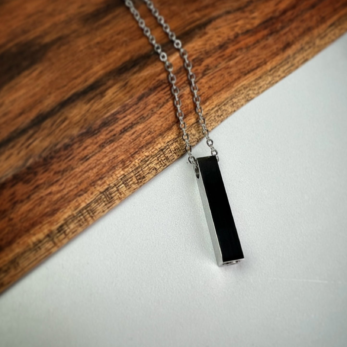 Cremation Necklace | Pet Urn Jewelry | Bar Pendant Urn Necklace
