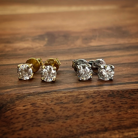 High-Quality Moissanite Earrings with Cremation Ashes or Breast Milk Powder